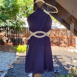 EUC - Speechless | Chiffon High-Neck Dress with Embellished Cutouts Size 9